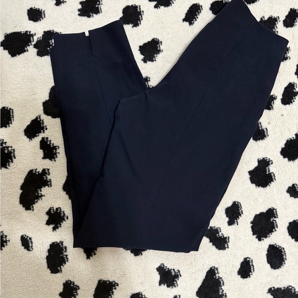 Vince Navy Blue Seamed Legging Trousers - Picture 2 of 5
